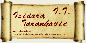Isidora Taranković vizit kartica